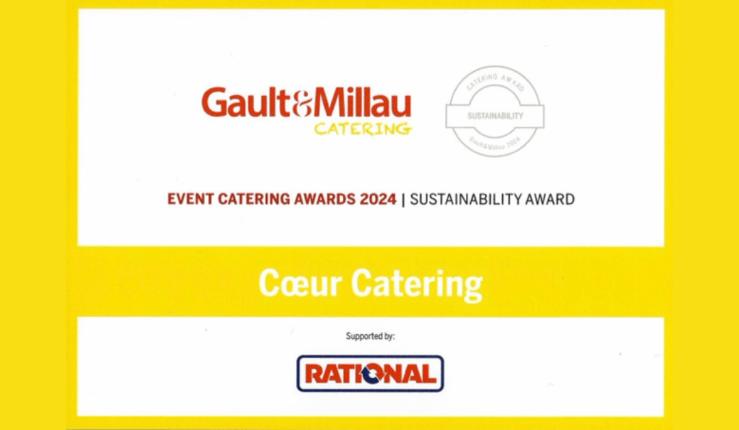 Coeur Catering ontving met trots de “Sustainability Award” tijdens de Event Catering Awards 2024 van Gault&Millau Belux